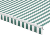 Schulprand (volant) recht streep groen/wit (kleurnr. 315420) op maat