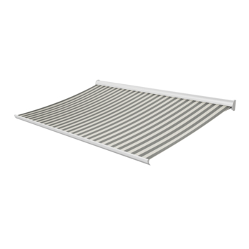 Knikarmscherm Staccato streep grijs/wit (kleurnr. 8922) op maat