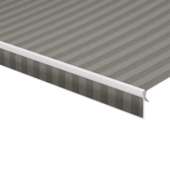 Schulprand (volant) recht streep grijs/bruin (kleurnr. 338671) op maat