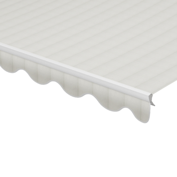 Volant à bord ondulé rayé gris (couleur T292) sur mesure