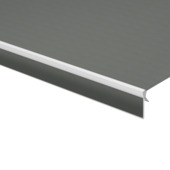 Schulprand (volant) recht effen grijs (kleurnr. U343) op maat