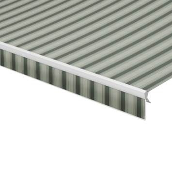 Schulprand (volant) recht streep grijs/groen (kleurnr. 320976) op maat