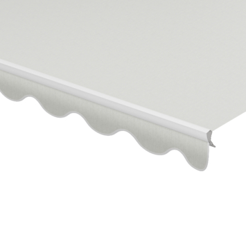 Schulprand (volant) golf gemêleerd grijs (kleurnr. 8396) op maat