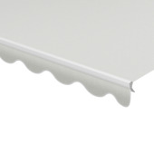 Schulprand (volant) golf gemêleerd grijs (kleurnr. 8396) op maat