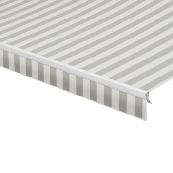 Volant à bord droit rayé gris (couleur 315222) sur mesure