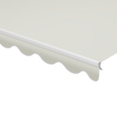 Schulprand (volant) golf effen grijs (kleurnr. 6088) op maat