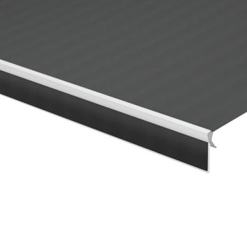 Volant à bord droit gris mêlé (couleur 338623) sur mesure