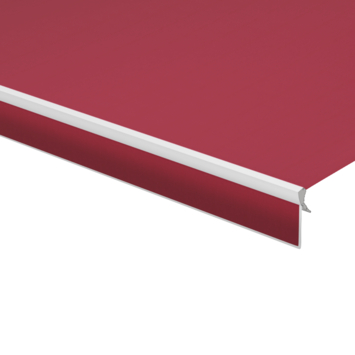 Schulprand (volant) recht effen rood (kleurnr. 3914) op maat