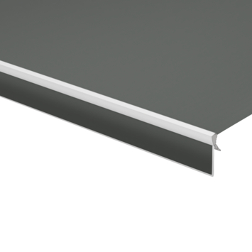 Schulprand (volant) recht effen grijs (kleurnr. U171) op maat