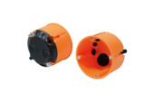 Helia inbouwdoos holle wand winddicht enkelvoudig 65 mm oranje