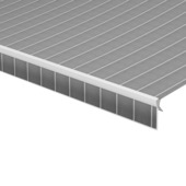 Schulprand (volant) recht streep grijs (kleurnr. T291) op maat