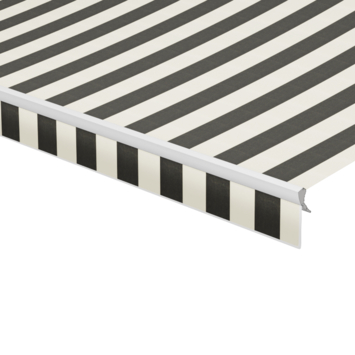 Volant à bord droit rayé noir/blanc (couleur T362) sur mesure