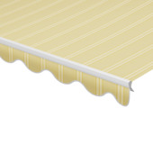 Schulprand (volant) golf streep geel (kleurnr. T286) op maat