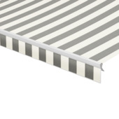 Volant à bord droit rayé gris/blanc (couleur T356) sur mesure