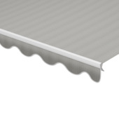 Volant à bord ondulé brun mêlé (couleur 338621) sur mesure