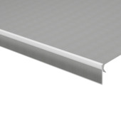 Volant à bord droit gris uni (couleur U406) sur mesure