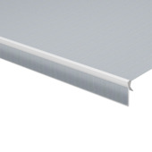 Volant à bord droit bleu uni (couleur U402) sur mesure