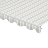 Schulprand (volant) golf streep grijs (kleurnr. D312) op maat