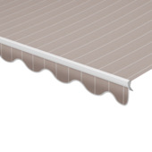 Schulprand (volant) golf streep bruin (kleurnr. D306) op maat