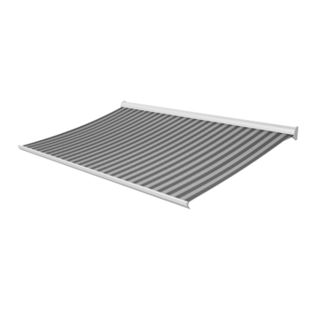 Knikarmscherm Staccato streep grijs (kleurnr. 315404) op maat