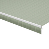 Schulprand (volant) recht streep groen (kleurnr. T296) op maat