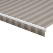 Schulprand (volant) recht streep zwart/bruin (kleurnr. 338640) op maat