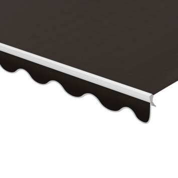 Volant à bord ondulé noir mêlé (couleur 320994) sur mesure