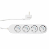 Prise compteur d'énergie connectée Shelly Power Strip 4 Gen4 WiFi Zigbee Matter blanc 4 canaux