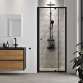 Sealskin verstelbare draaideur nis voor douchecabine Hooked mat zwart 85-95x200 cm