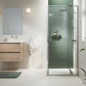 Sealskin draaideur met zijwand voor douchecabine Contour zilver hoogglans 90x90x200 cm