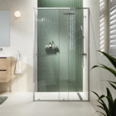 Porte de douche coulissante avec paroi latérale Sealskin Contour 120x90x200 cm argent brillant