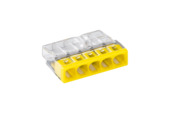 Borne de raccordement Wago jaune 5x 0,5-2,5 mm² 10 pièces