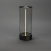 KonstSmide tafellamp Edison 1,2 W oplaadbare LED verlichting antraciet hoog model