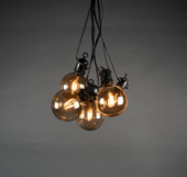 Extension guirlande lumineuse KonstSmide Globe Smoke LED 10x 0,8 W ambre