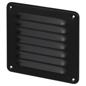 Grille à aubes à appliquer Sanivesk 195x195 mm aluminium/noir