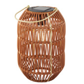 Solar LED (ophang)lantaarn Ø 16x24 cm terracotta