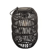 Solar LED (ophang)lantaarn Ø 16x24,5 cm zwart