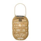 Solar LED (ophang)lantaarn Ø 16x24,5 cm naturel