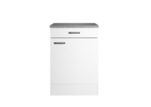 Armoire basse 1 tiroir/1 porte + plan de travail Optifit 60 cm