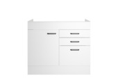 Armoire sous-évier 3 tiroirs/1 porte Optifit 100 cm