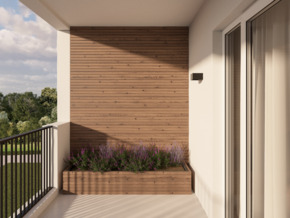 Lattenwand buiten grenen 300 × 14 × 2,0 cm, 4 stuks