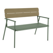 Banc de jardin Wakefield Ameland 117 cm acier vert