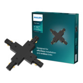 Connexion en X éclairage sur rail Philips EasyLink noir