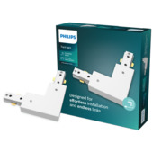 Connexion en L droite éclairage sur rail Philips EasyLink blanc