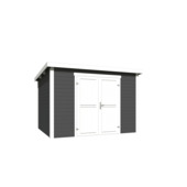 Abri de jardin Lotta 300x250 cm gris/blanc