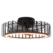 EGLO plafondventilator met LED verlichting Orikum 20W Ø46,1 cm zwart