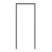 Bruynzeel inbouwkader vaste vliegendeur 108x239 cm antraciet