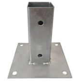 Paalhouder met plaat verzinkt 5 x 5 cm