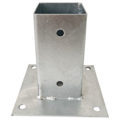 Support plat pour poteau 7x7 cm galvanisé