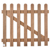 Tuinhek poort keruing hard hout 80 x 90 cm